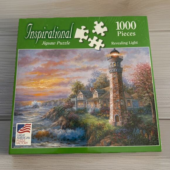 Great American Puzzle Factory 1000 Pcs NEW Inspirational Nicky Boehme Lighthouse - Picture 1 of 6